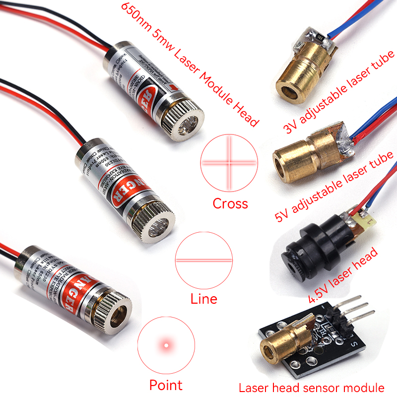 Industrial Laser Diode - 10 ชิ้น/1 ชิ้น โมดูลเลเซอร์ 650nm 5mW