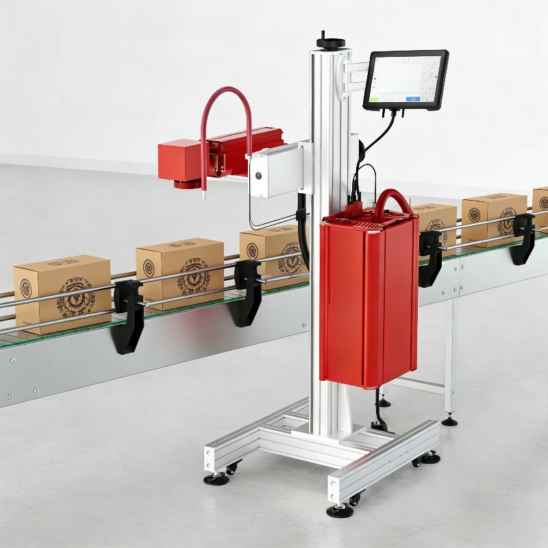 Industrial Laser Packaging - เครื่องเลเซอร์โค้ดดิ้งอุตสาหกรรม อุปกรณ์มาร์กกิ้งด้วยเลเซอร์แบบอัตโนมัติสำหรับกล่องกระดาษ บรรจุภัณฑ์ บนสายการผลิต
