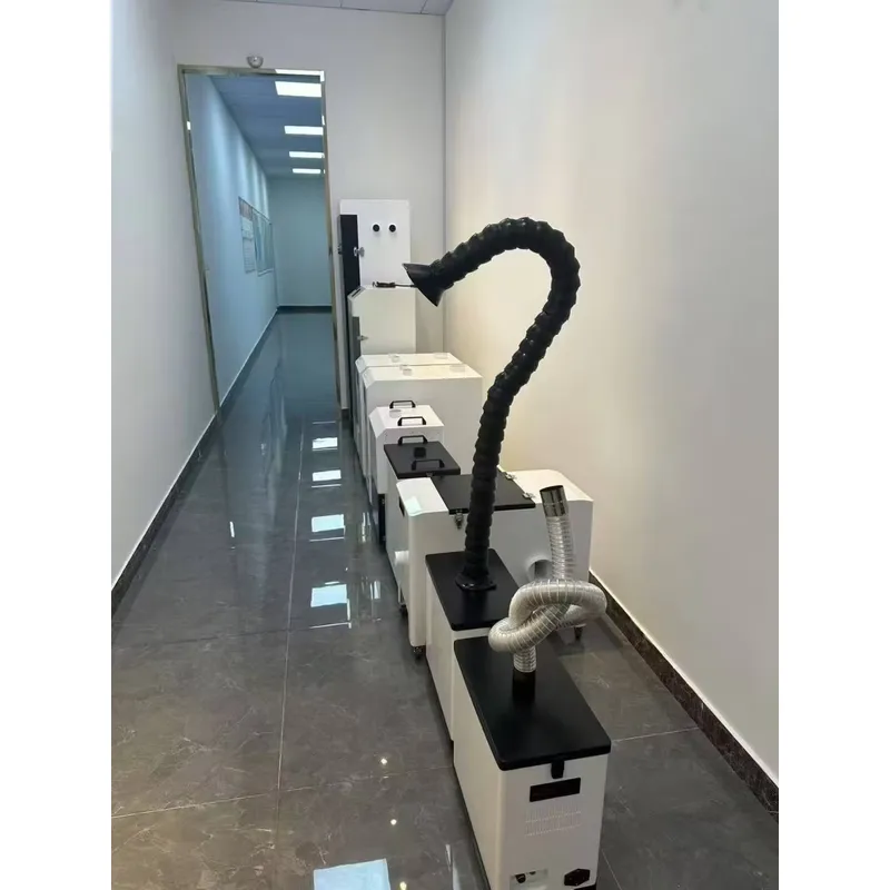 Industrial Laser Solder Iron - เครื่องฟอกอากาศระบบดูดควันสำหรับโรงงานอุตสาหกรรมเคลื่อนที่ พร้อมแผ่นกรอง HEPA สำหรับงานเลเซอร์มาร์กกิ้ง เชื่อม และบัดกรี