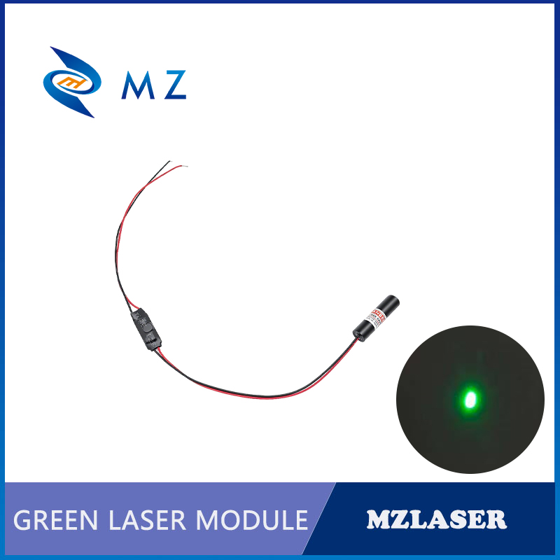 Industrial Laser Diode - โมดูลเลเซอร์ไดโอดจุดสีเขียวขนาดกะทัดรัด ประหยัดพลังงาน 520nm D8mm 5mW 10mW