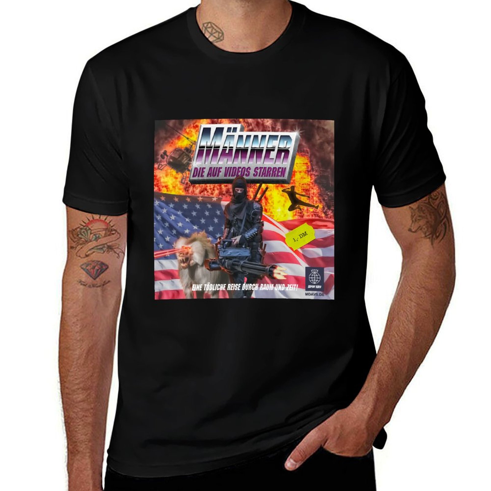Industrial Laser Printing - เสื้อยืดลาย Ninja Master และ Laser Baboon