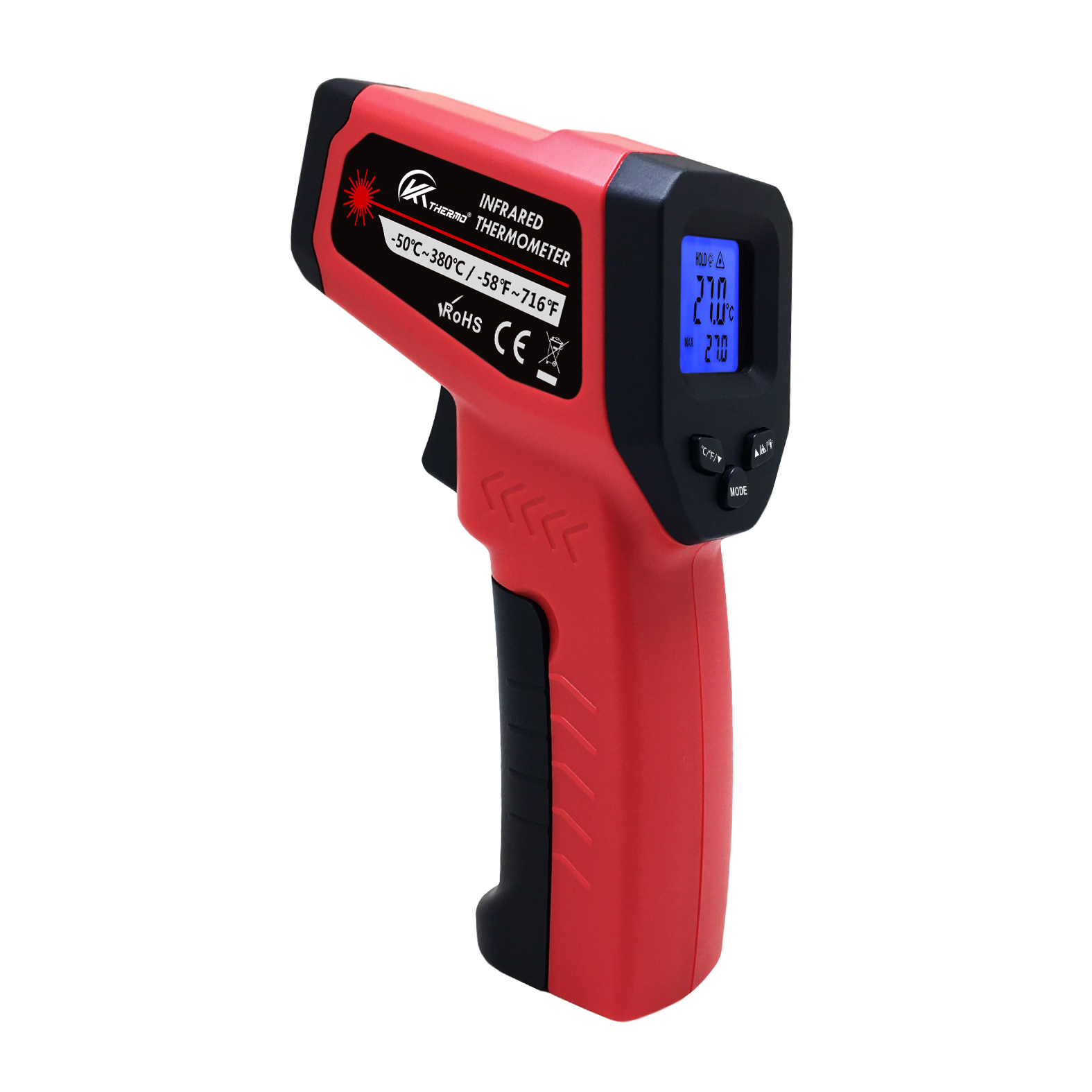 Industrial Laser Temperature Gun - เครื่องวัดอุณหภูมิไฟฟ้า LCD อุตสาหกรรมแบบไม่สัมผัส-50 ~ 600 °C