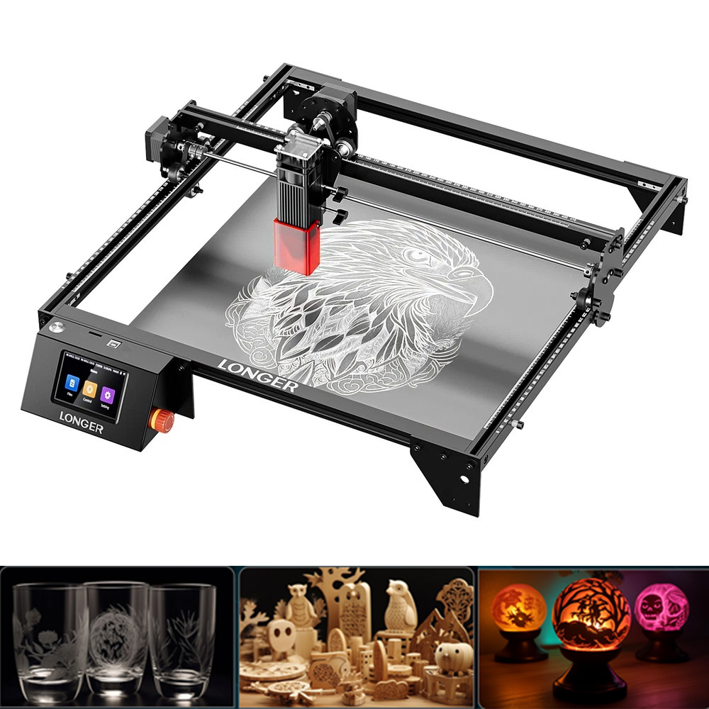 Industrial Laser Engraver For Metal - เครื่องแกะสลักและตัดเลเซอร์ LONGER 20W ขนาด 400x365 มม.