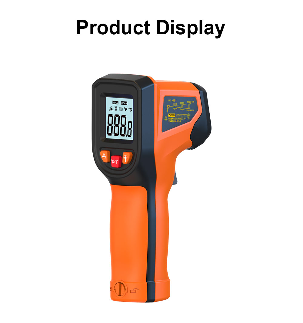 Industrial Laser Temperature Gun - T600 T600A เครื่องวัดอุณหภูมิอินฟราเรดแบบดิจิตอล (-50 ℃ ถึง