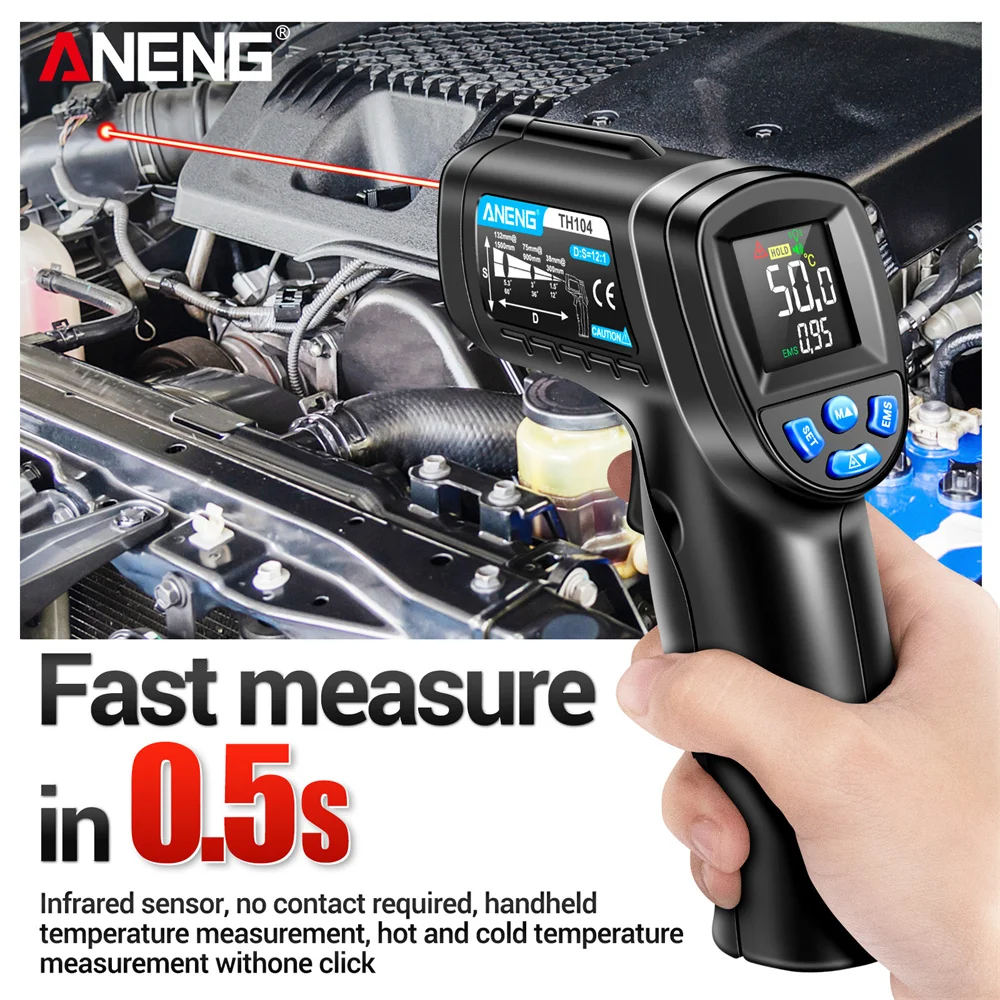 ANENG -50~550 ℃   เครื่องวัดอุ - Industrial Laser Temperature Gun บทวิจารณ์และราคา