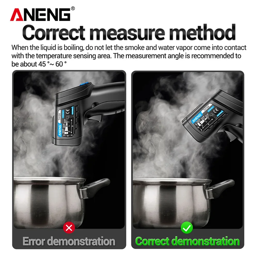 ANENG TH104 ปืนวัดอุณหภูมิอินฟ - Industrial Laser Temperature Gun บทวิจารณ์และราคา