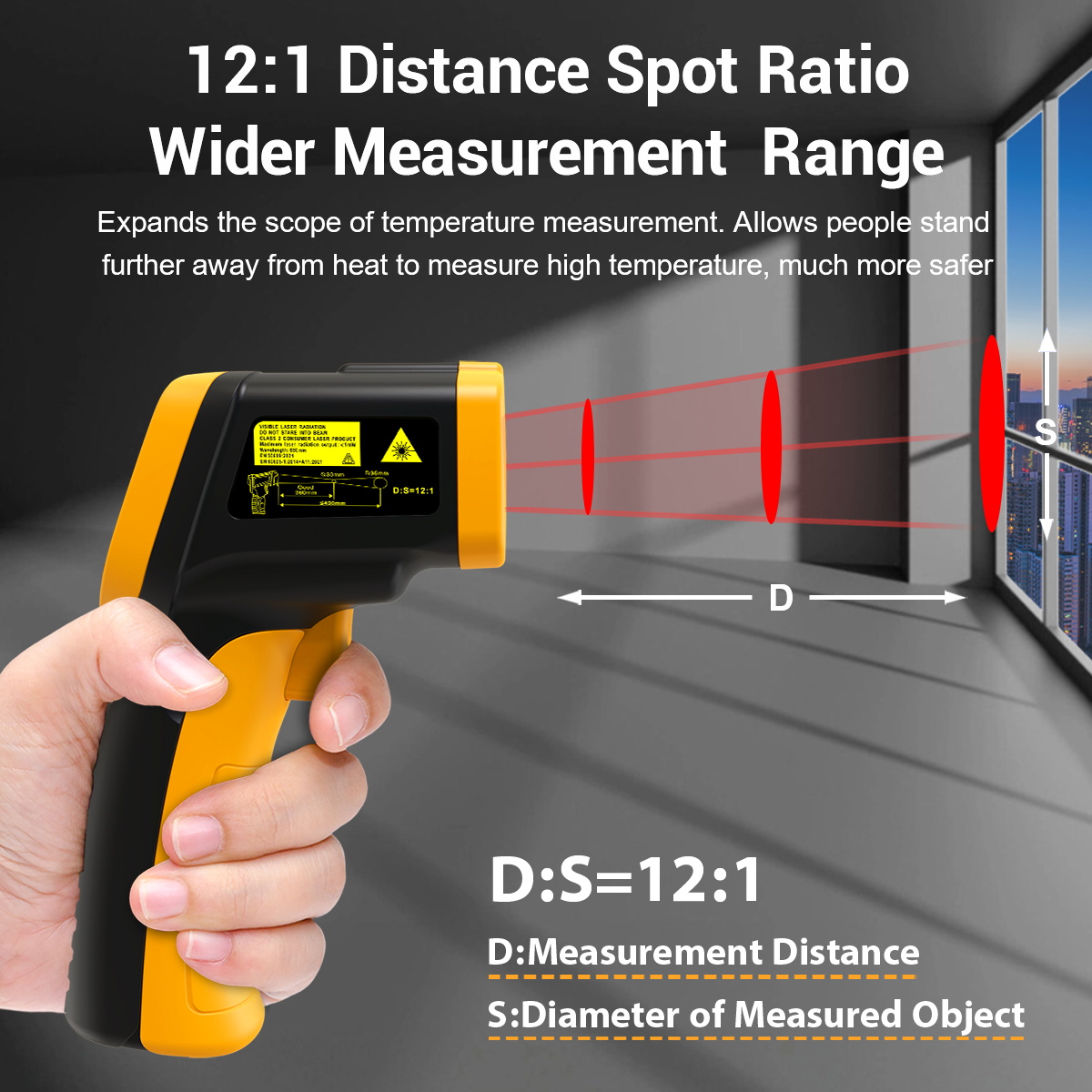 LAOLAU JD 16 ปืนวัดอุณหภูมิอิน - Industrial Laser Temperature Gun บทวิจารณ์และราคา