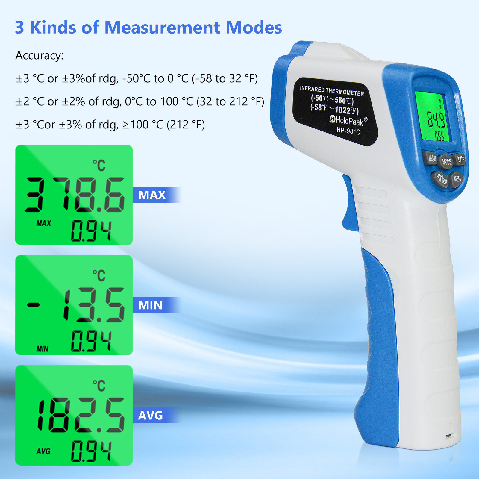 เครื่องวัดอุณหภูมิอินฟราเรด -5 - Industrial Laser Temperature Gun บทวิจารณ์และราคา