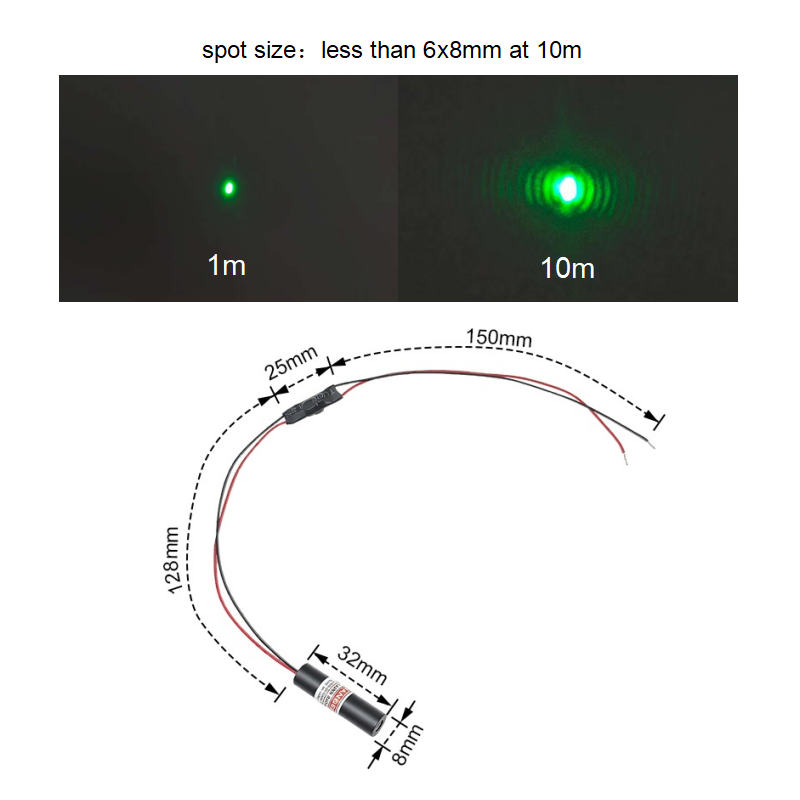 โมดูลเลเซอร์ไดโอดจุดสีเขียวขนา - Industrial Laser Diode บทวิจารณ์และราคา