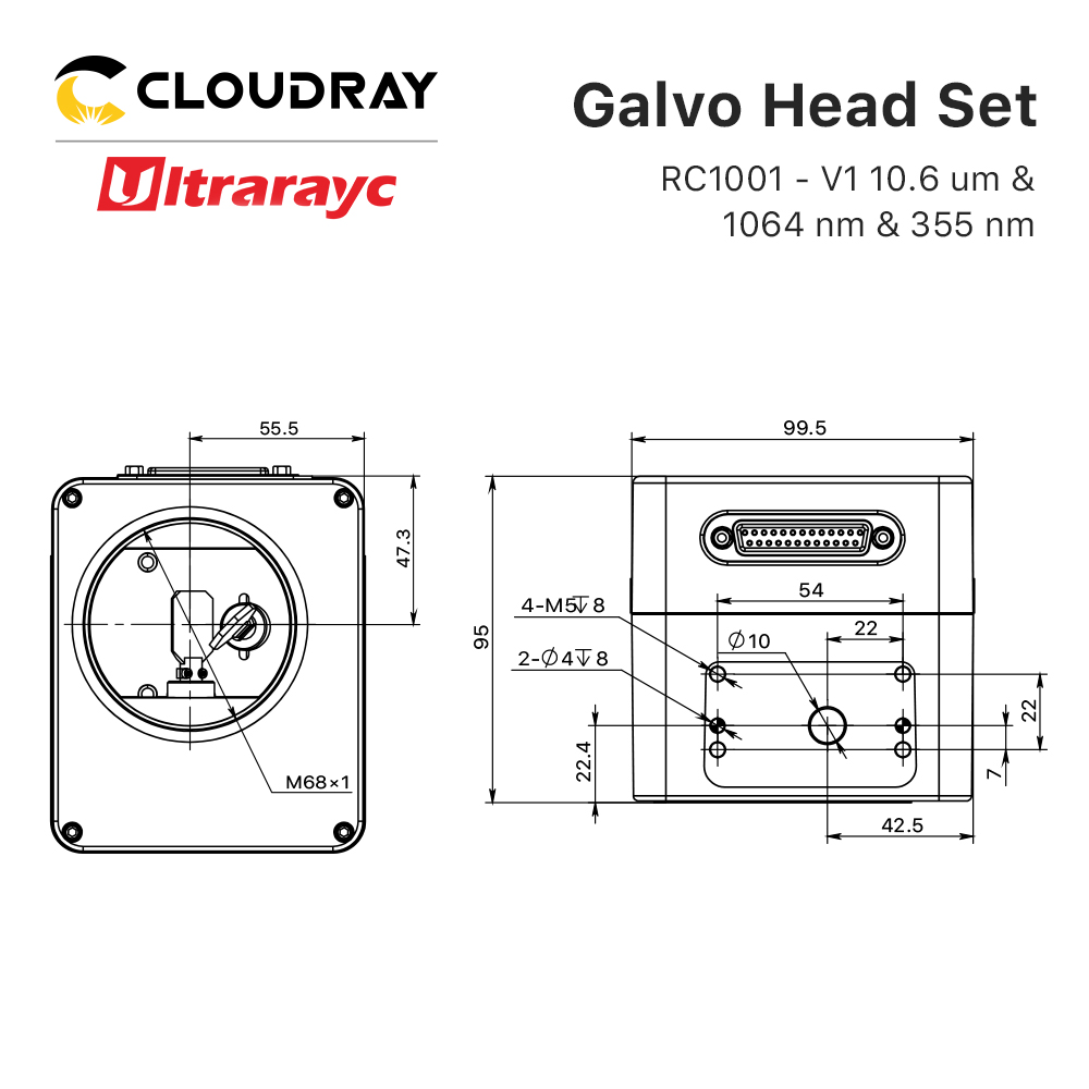 Ultrarayc RC1001-V1 การสแกน Ga - Galvo Scan Head บทวิจารณ์และราคา
