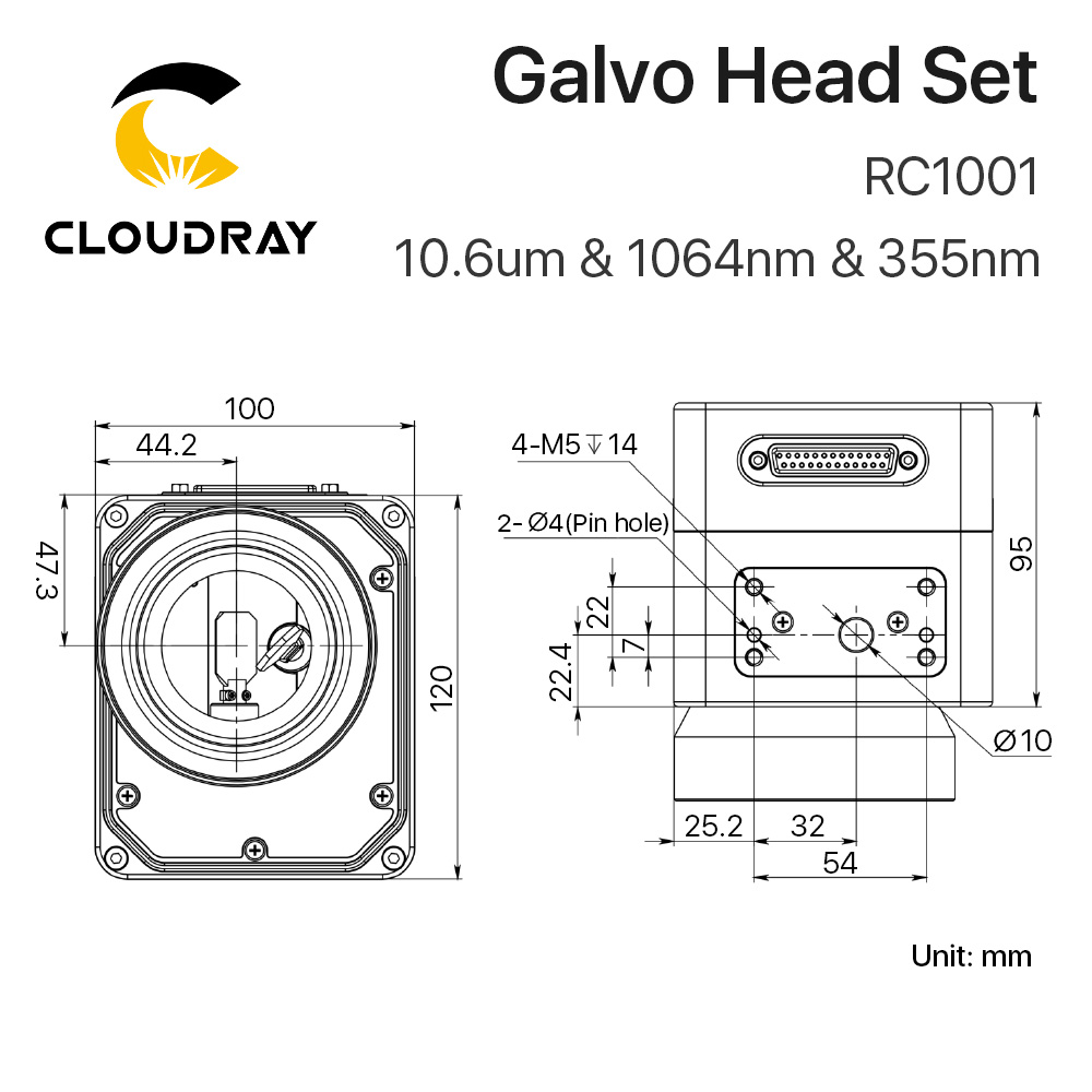 Cloudray RC1001เลเซอร์สแกน Gal - Galvo Scan Head บทวิจารณ์และราคา