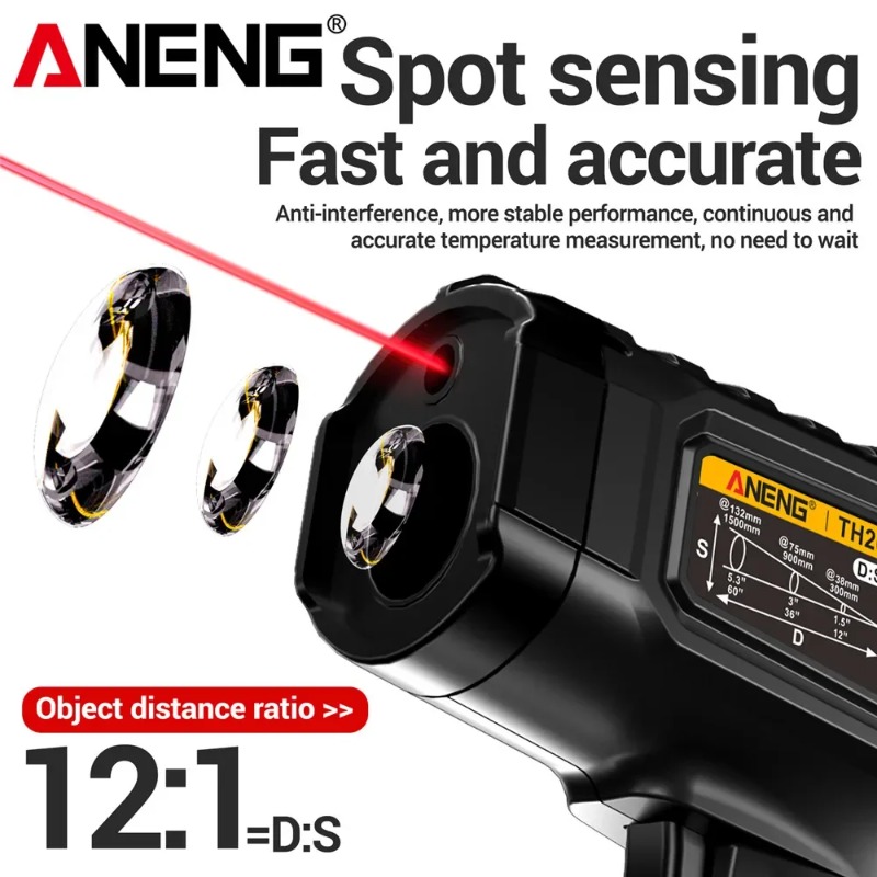 ANENG TH202 อุตสาหกรรมเครื่องว - Industrial Laser Temperature Gun บทวิจารณ์และราคา