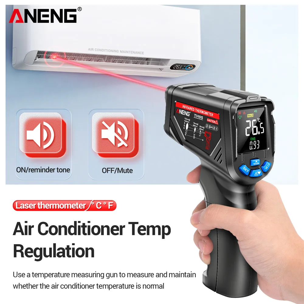 เครื่องวัดอุณหภูมิอินฟราเรดแบบ - Industrial Laser Temperature Gun บทวิจารณ์และราคา