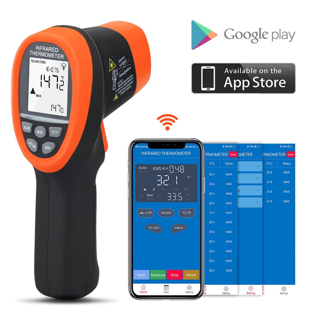 BTMETER Digital Pyrometer เทอร - Industrial Laser Temperature Gun บทวิจารณ์และราคา