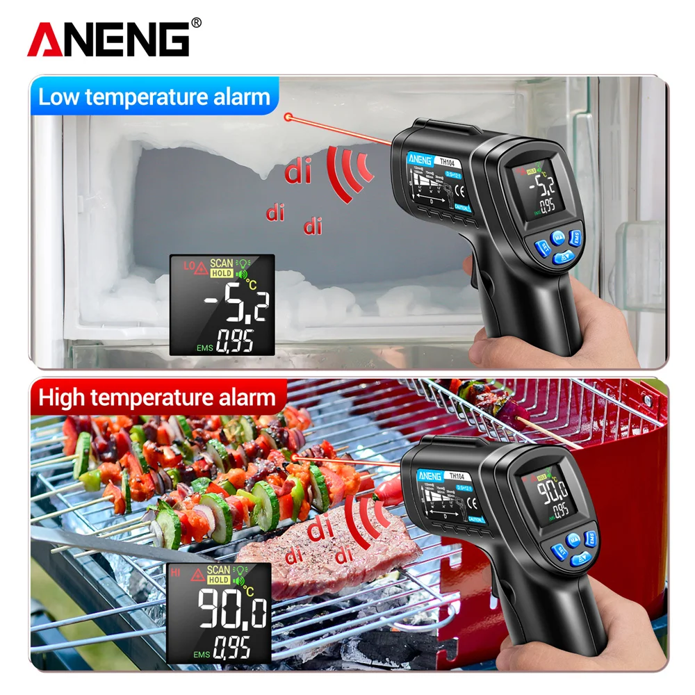 เครื่องวัดอุณหภูมิอินฟราเรด เค - Industrial Laser Temperature Gun บทวิจารณ์และราคา