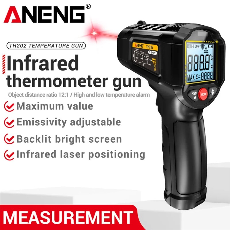 เครื่องวัดอุณหภูมิอินฟราเรดแบบ - Industrial Laser Temperature Gun บทวิจารณ์และราคา